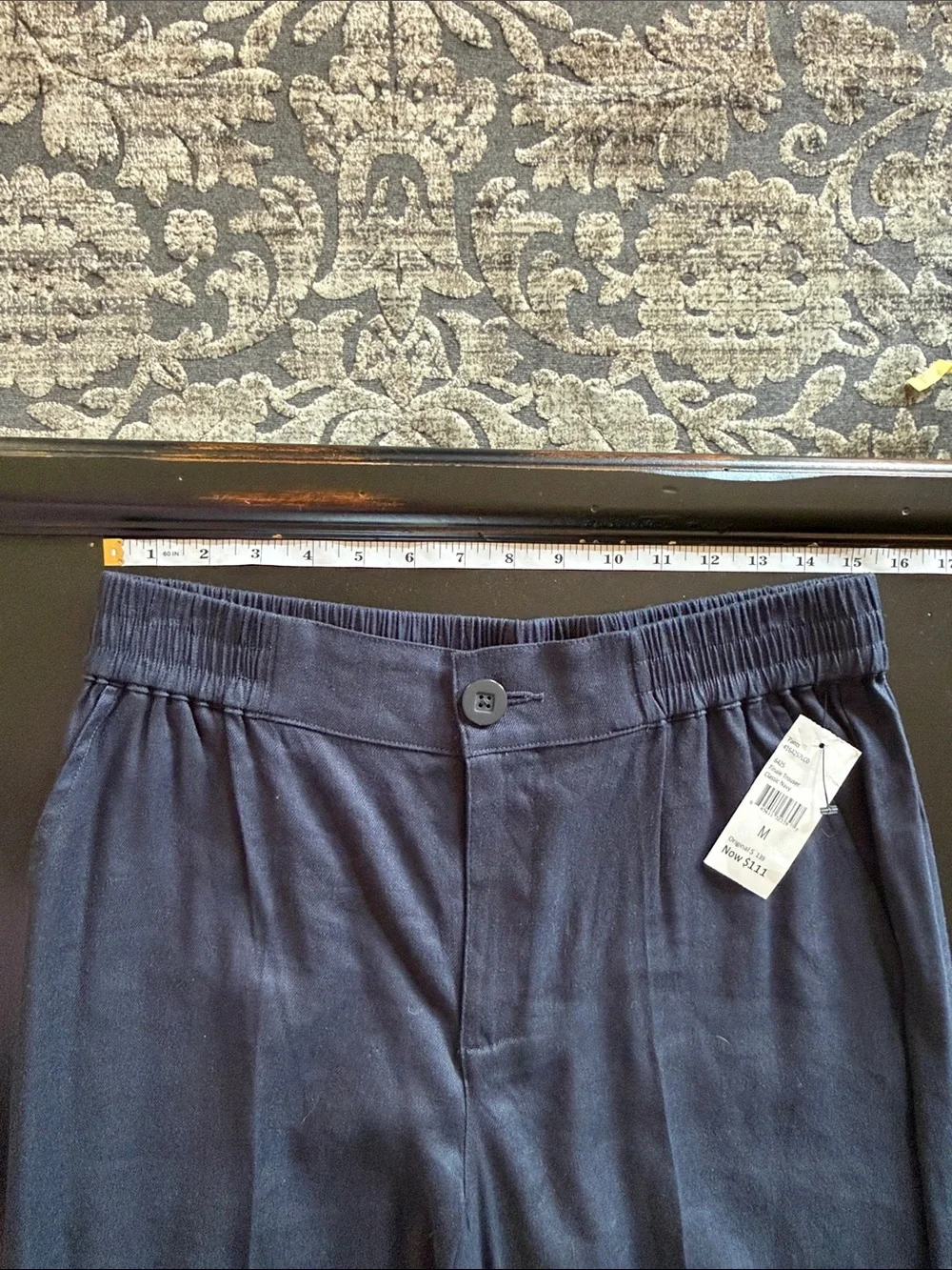 Cabi finale trouser Navy Wide-Leg Trousers - Elastic Waist